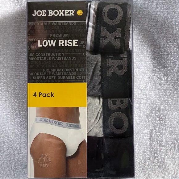 Joe Boxer Underwear & Socks Mens 4pack Joe Boxer Low Rise Briefs S